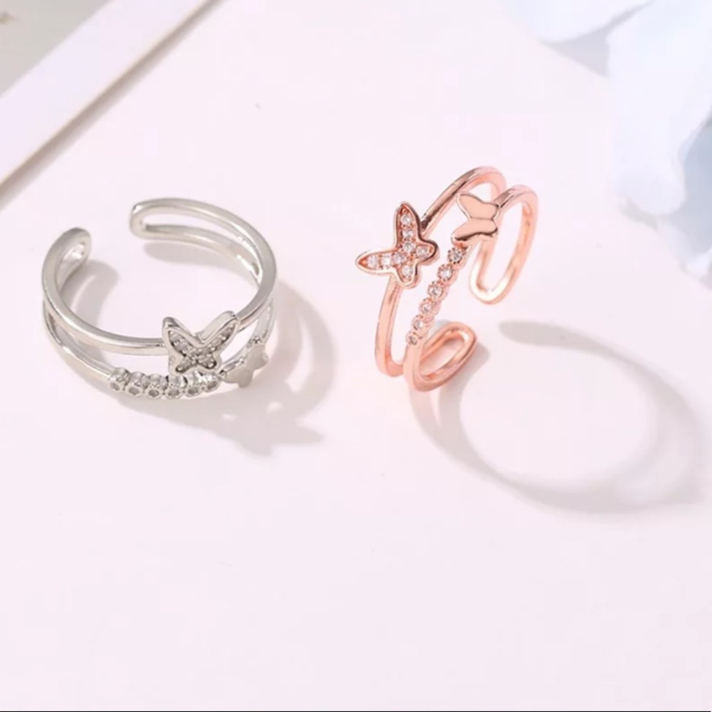 Butterfly ♡ Crystal Ring - Picture 2 of 8
